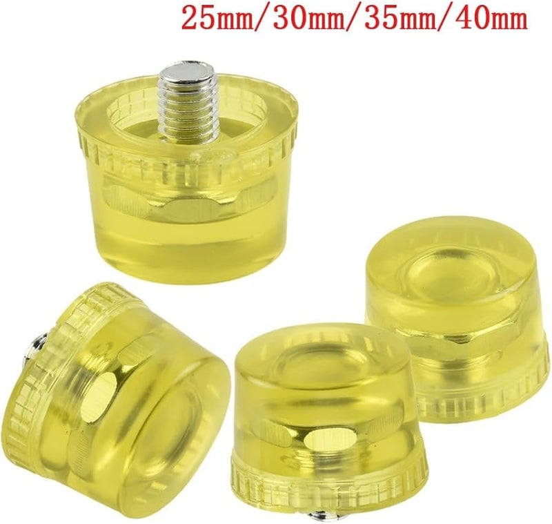 مجموعة رؤوس طرقة استبدال مطرقة مطاطية 4 قطع مع براغي تثبيت 40 ملم - Image 4